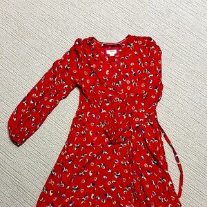 Anthropologie Petunia Wrap Dress women’s size 6 red - romantic, cherry, tomato